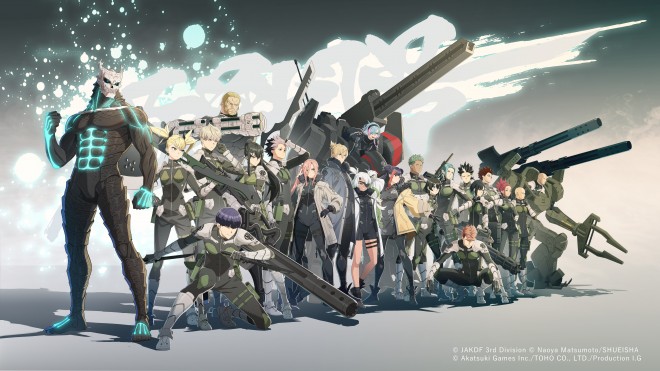 Kaiju No. 8 THE GAME main key visual featuring Defense Force and CLOZER characters